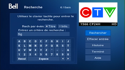 Si vous recherchez une émission différente, entrez un nom et sélectionnez Rechercher.