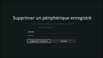 Saisissez votre mot de passe pour confirmer, puis sélectionnez Supprimer l