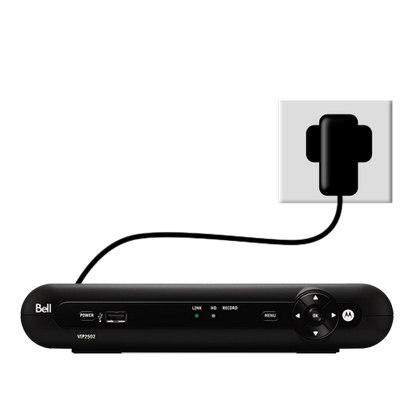 Allumez votre télévision et raccordez le récepteur à une prise de courant. Votre récepteur s