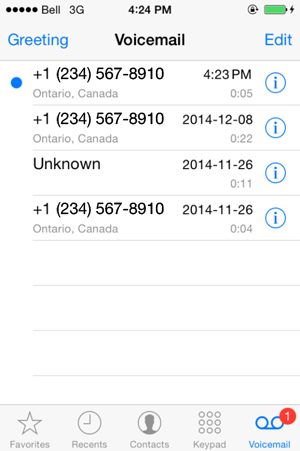 New voicemail Notification